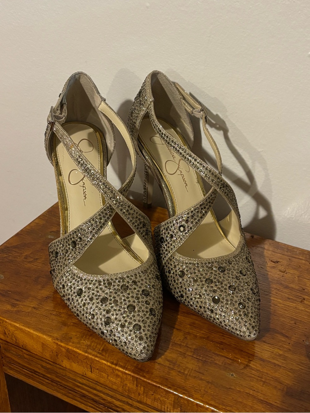 Jessica Simpson Accile Sparkly Champagne Pumps